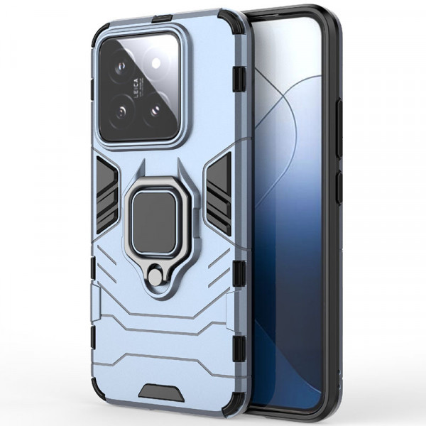 

Противоударный чехол Transformer Ring для Xiaomi Mi 14, светло-синий, Transformer Ring