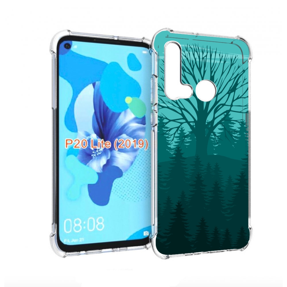 Чехол бампер MyPads Лес для Huawei P20 Lite (2019)