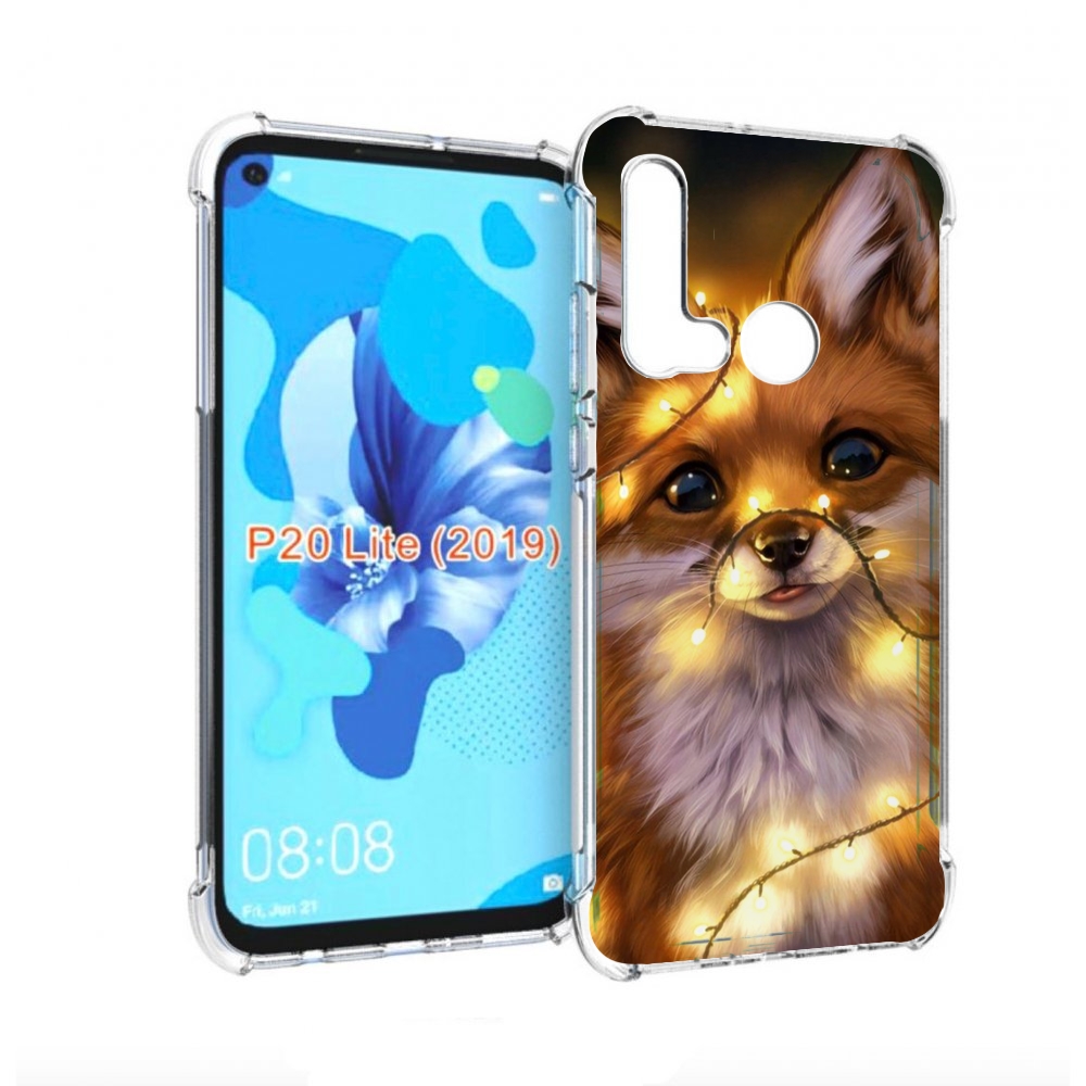 

Чехол бампер MyPads Лисенок-в-гирлянде для Huawei P20 Lite (2019, Прозрачный, Tocco