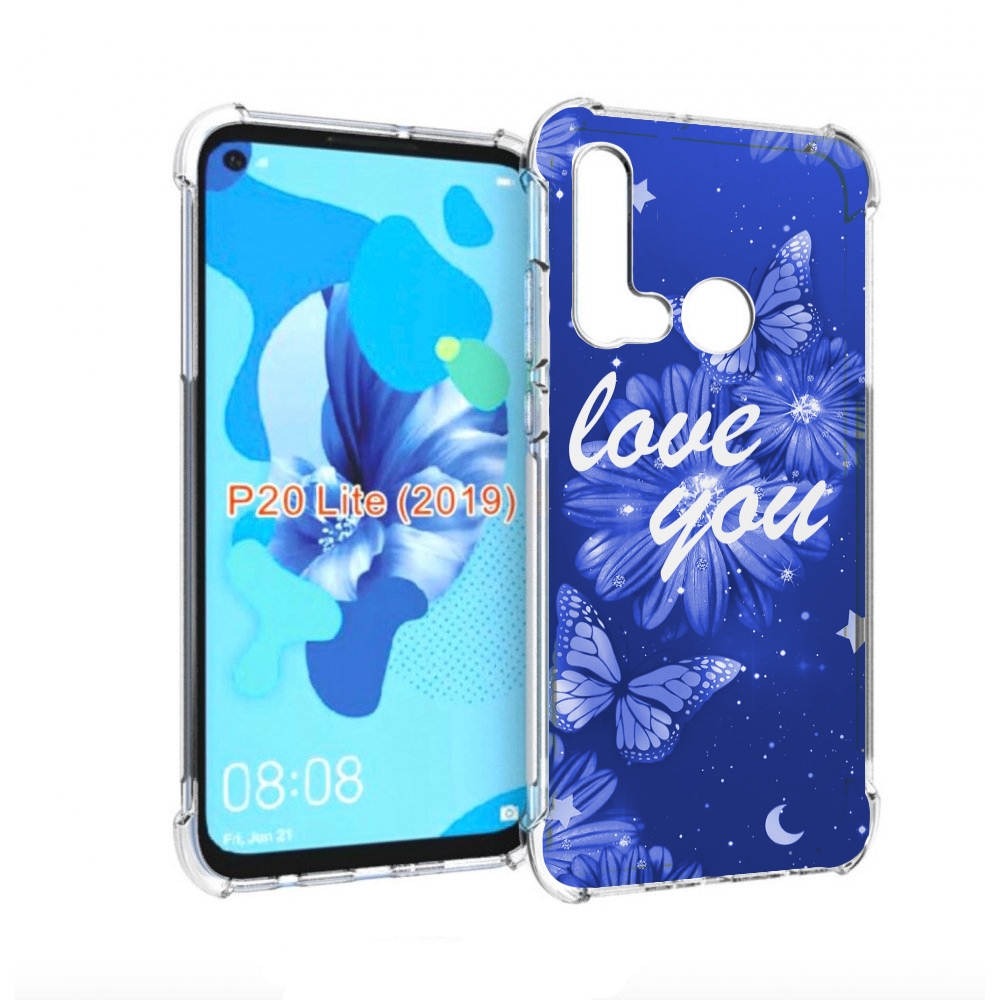 

Чехол бампер MyPads Люблю-тебя-с-бабочками для Huawei P20 Lite (, Прозрачный, Tocco