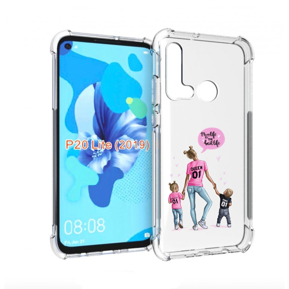 

Чехол бампер MyPads Мама-королева женский для Huawei P20 Lite (2, Прозрачный, Tocco