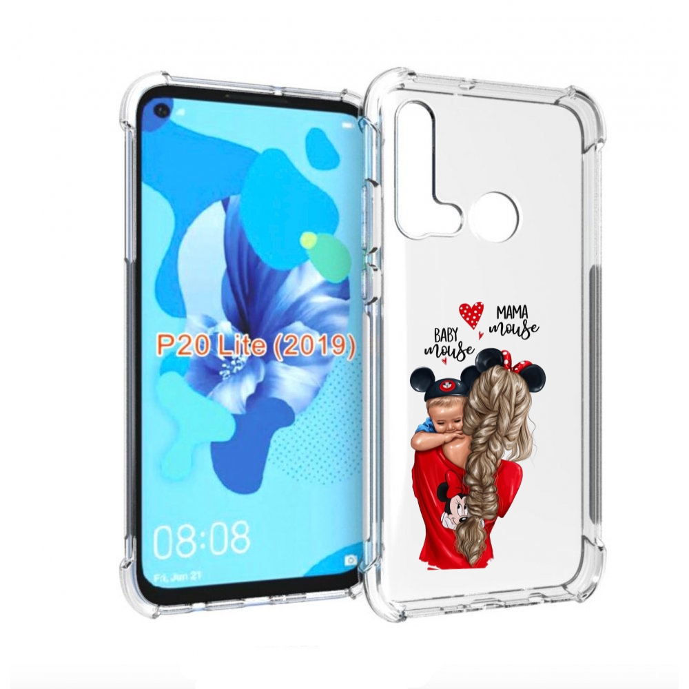 

Чехол бампер MyPads Мама-маус женский для Huawei P20 Lite (2019), Прозрачный, Tocco