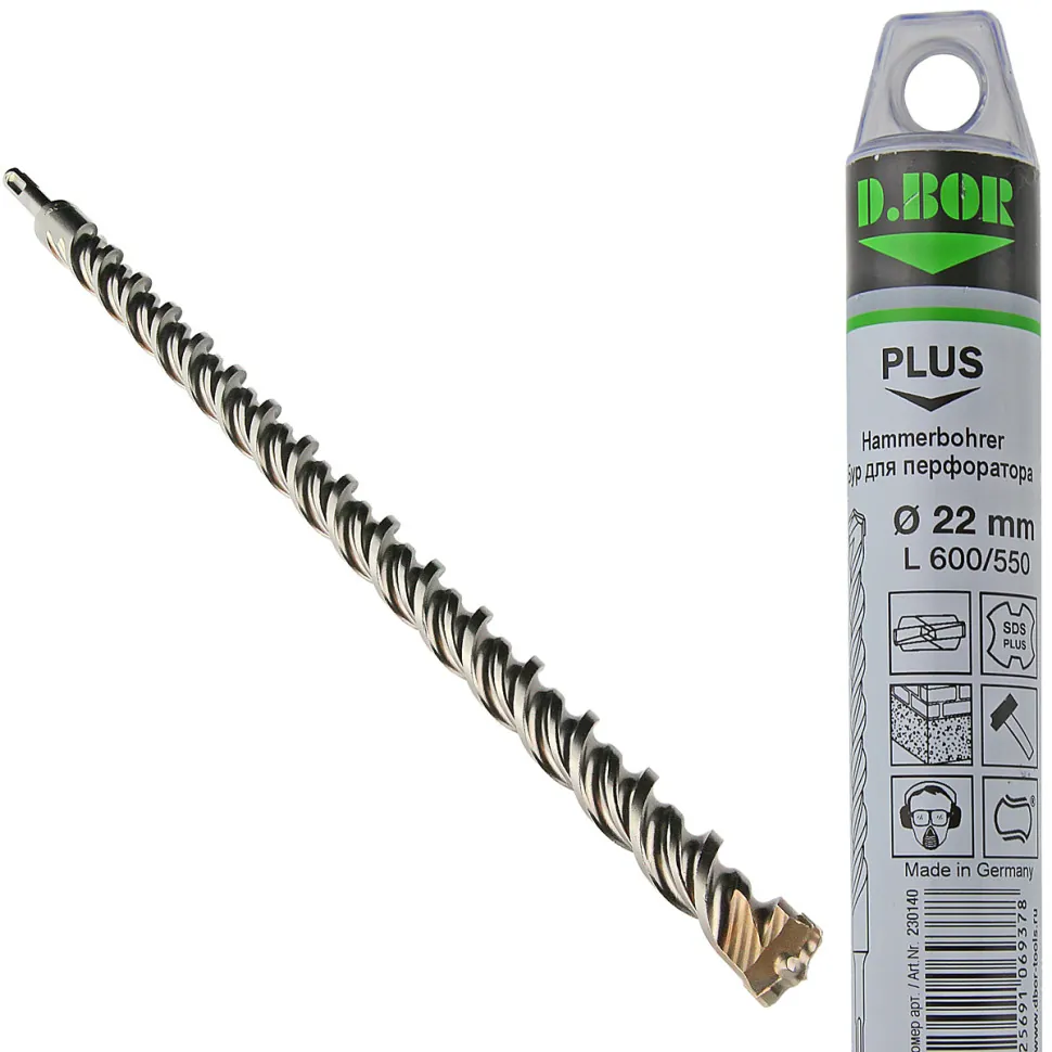 

Бур D.BOR Бур SDS-plus V PLUS 22*550/600, 2-cutting (арт. 230140) "D.BOR", Бур SDS-plus V PLUS 22*550/600, 2-cutting (арт. 230140) "D.BOR"