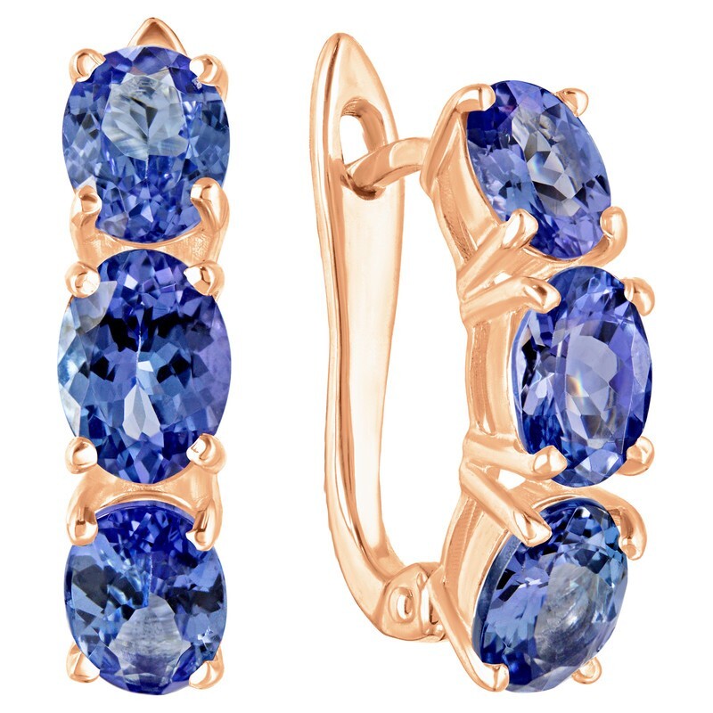 

Серьги из серебра с танзанитом LAZURIT-ONLINE 8523RG, 8523RG