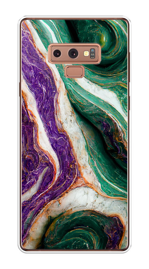 

Чехол на Samsung Galaxy Note 9 "Фиолетово-зеленый мрамор", Зеленый;фиолетовый, 26350-1
