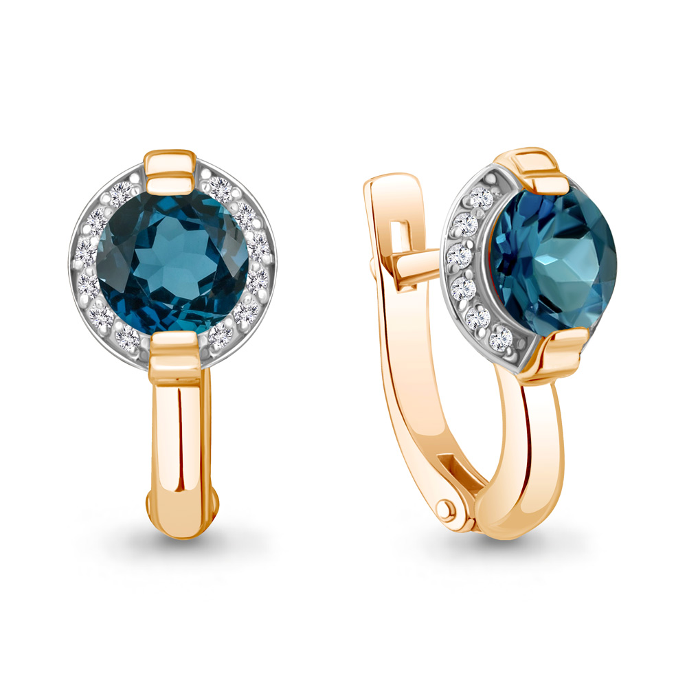 

Серьги из красного золота с бриллиантом Aquamarine Aquamarine 942891к_585_кз, 942891к_585_кз