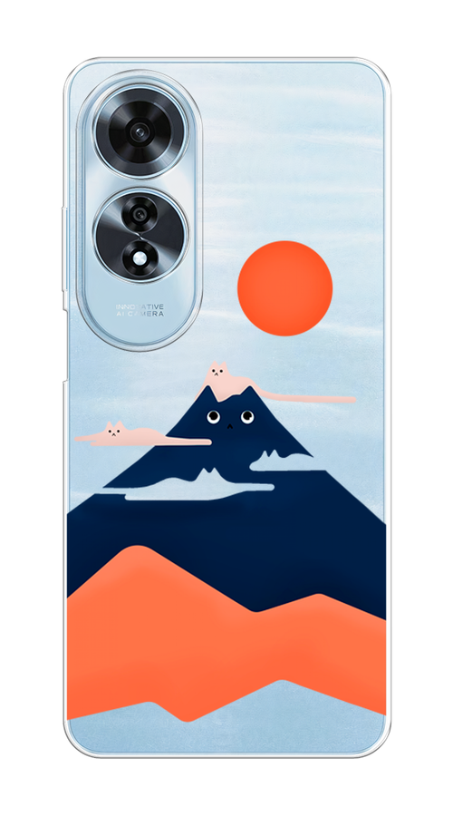 

Чехол на Oppo A60 "Кот-гора", Черный;оранжевый, 2516950-1