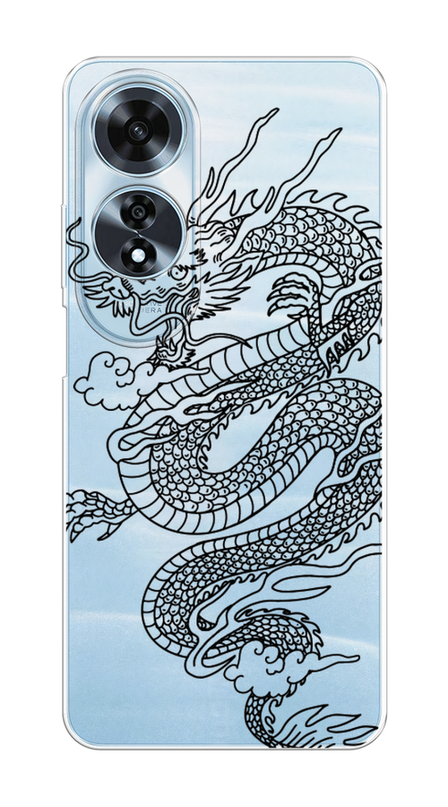 

Чехол на Oppo A60 "Большой китайский дракон", Черный;серый, 2516950-1