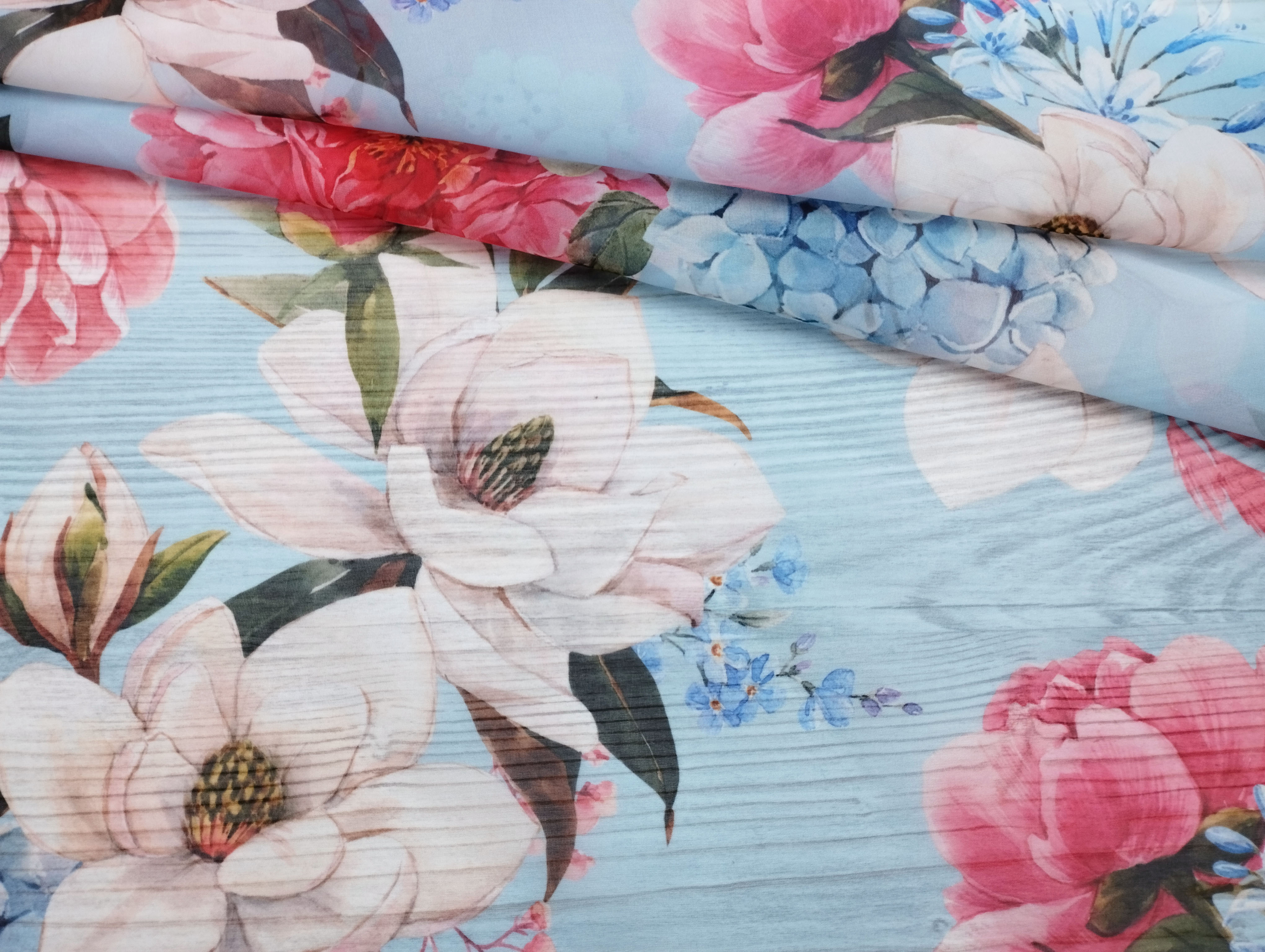 

Ткань Шифон 44819, Голубой, Голубой