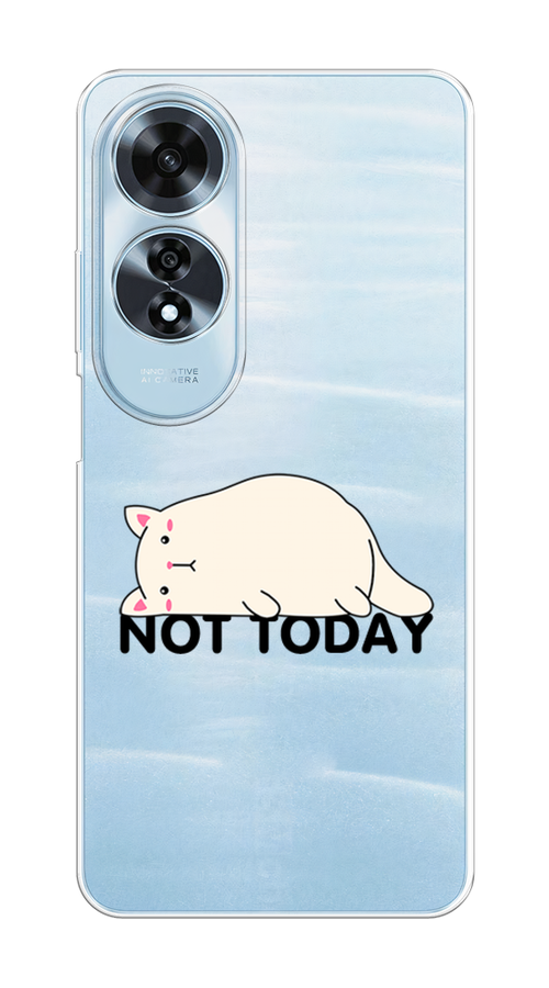 

Чехол на Oppo A60 "Cat not today", Белый;розовый;черный, 2516950-1