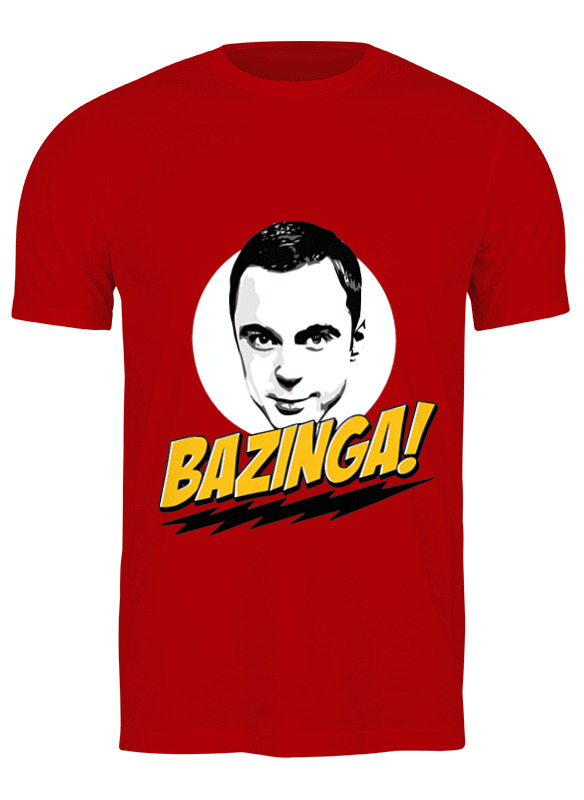 

Футболка мужская Printio Bazinga! красная 2XL, Красный, Bazinga!