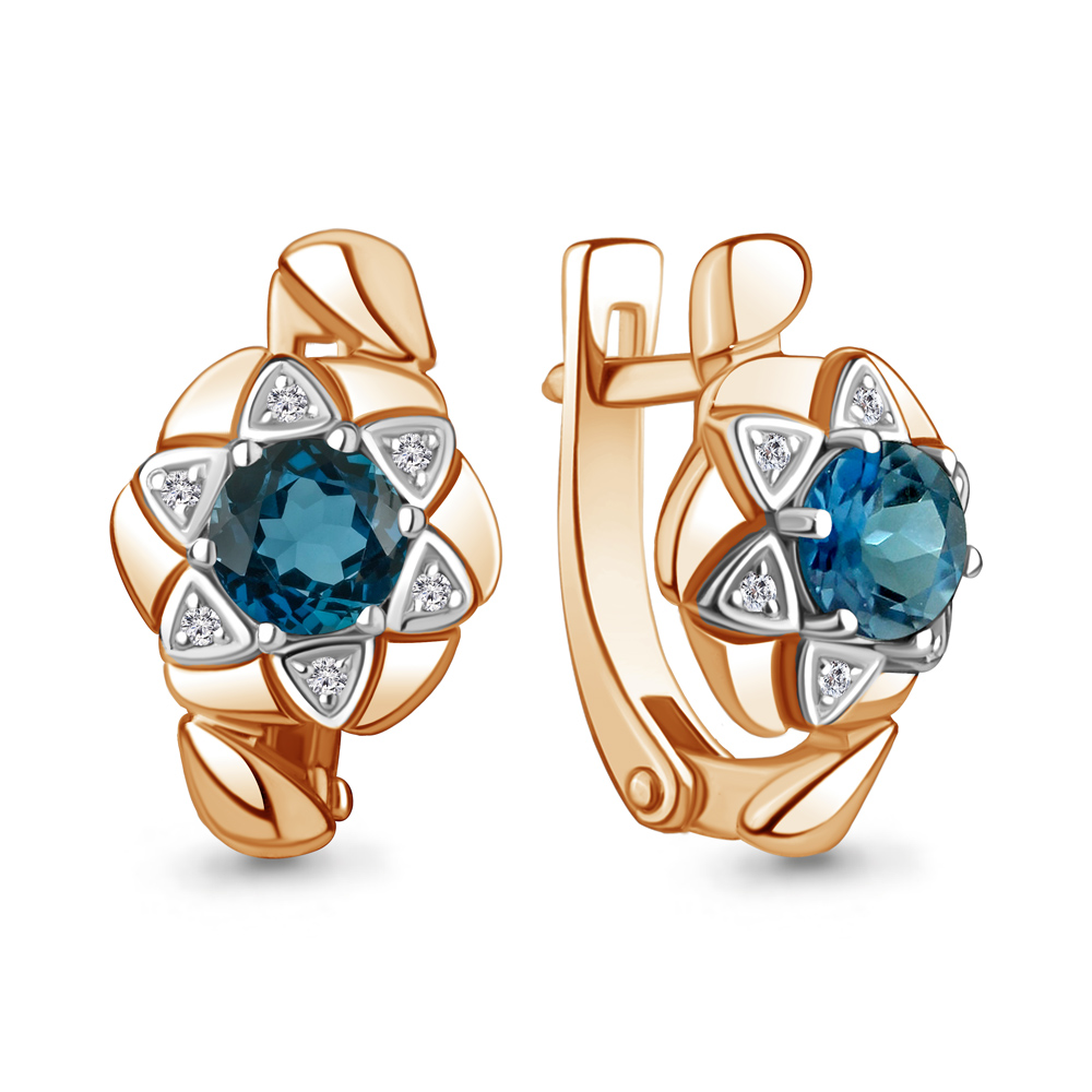 

Серьги из красного золота с бриллиантом Aquamarine Aquamarine 942892к_585_кз, 942892к_585_кз