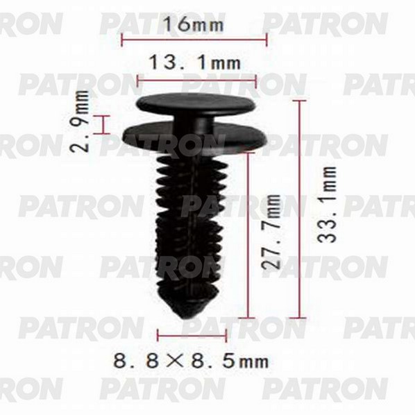 

Клипса Автомобильная PATRON P370669