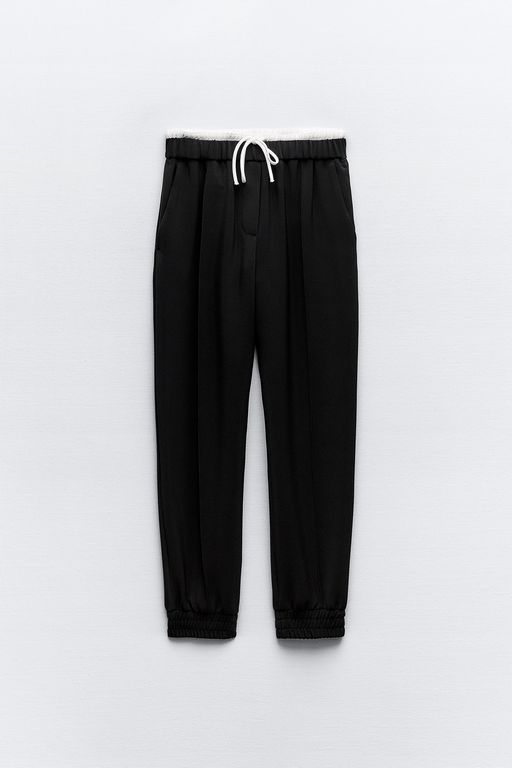 

Спортивные брюки женские ZARA 02041444 черные L, Черный, 02041444