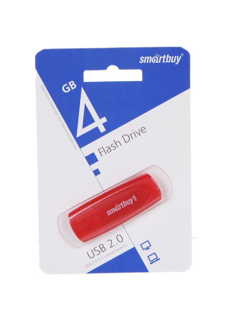 Флешка SmartBuy SB004GB2SCR 4 ГБ (SB004GB2SCR)