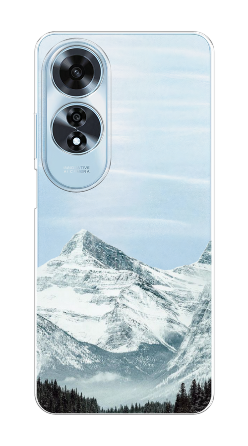 

Чехол на Oppo A60 "Горы арт 1", Белый;зеленый, 2516950-1