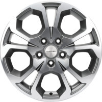 

Колесный диск Khomen Wheels KHW1711 (GF) 6.5xR17 ET50 5*114.3 D66.1, Серый