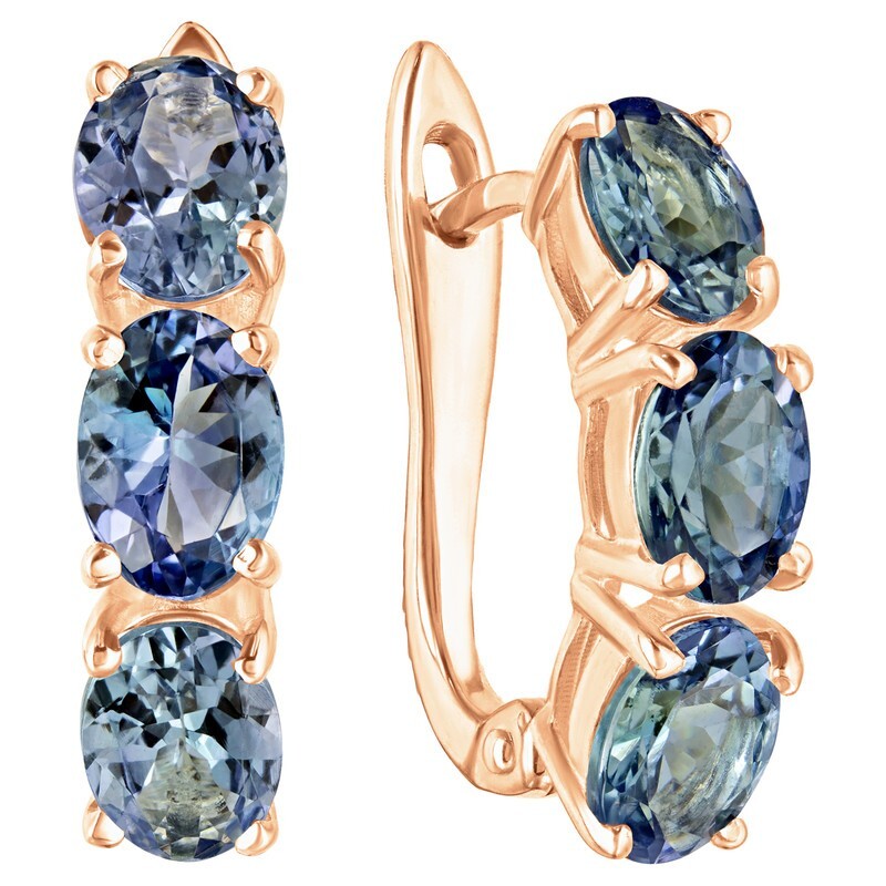 

Серьги из серебра с танзанитом LAZURIT-ONLINE 8524RG, 8524RG