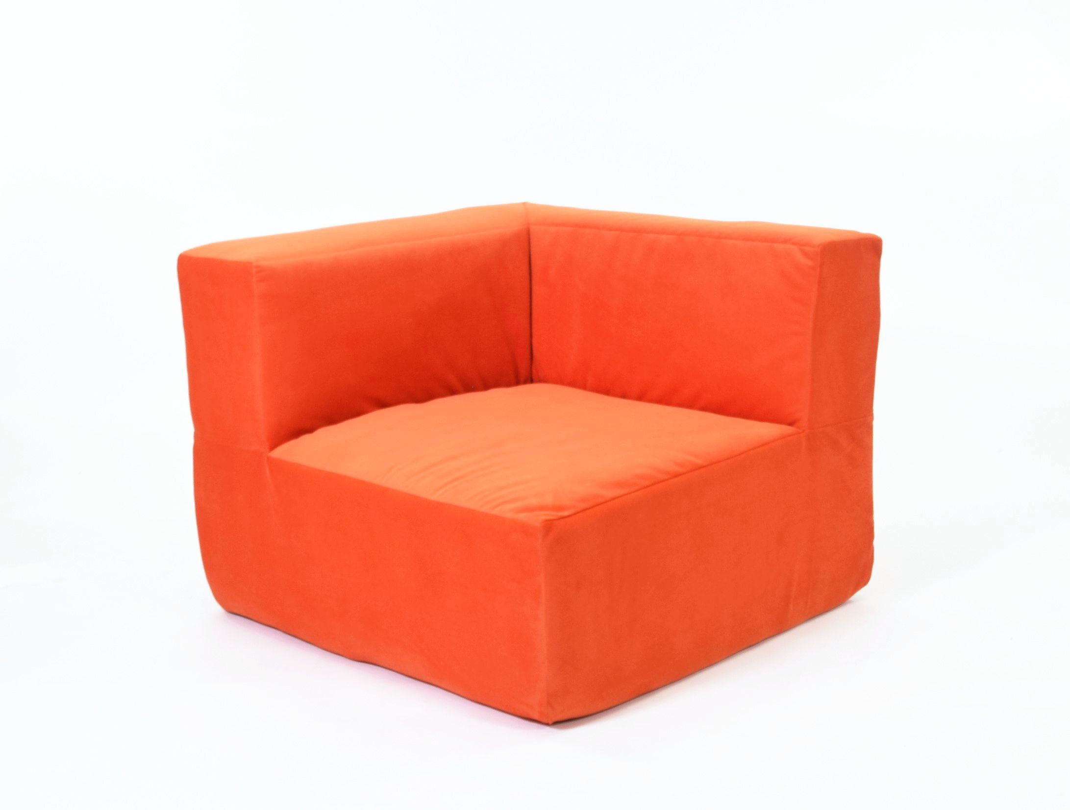 Кресло диван угловое модульное FREEFORM ТЕТРИС 40 поролон велюр. Оранжевый