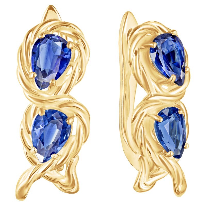 

Серьги из серебра с кианитом LAZURIT-ONLINE 8525YG, 8525YG