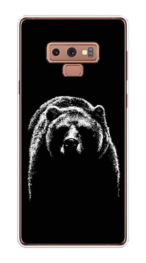 

Чехол на Samsung Galaxy Note 9 "Медведь в ночи", Белый;черный, 26350-1