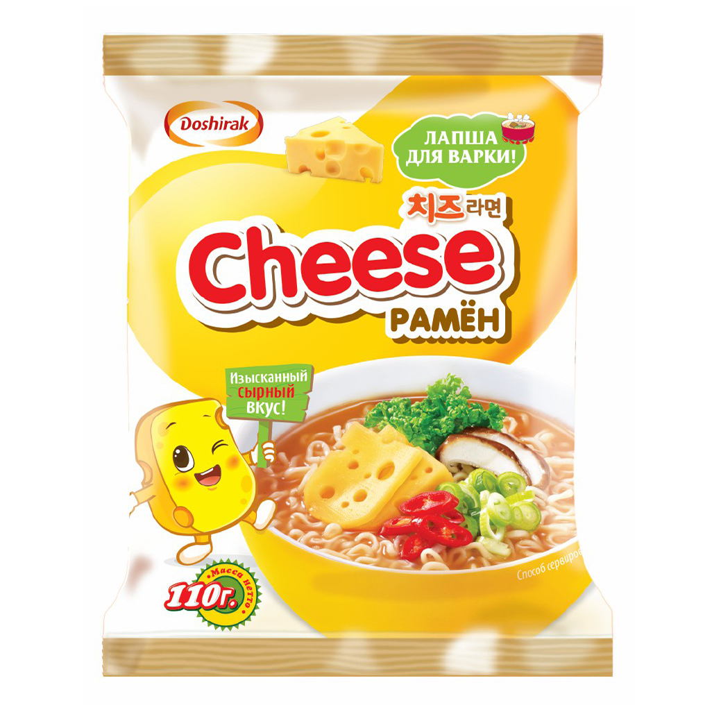 

Лапша Доширак Cheese рамен со вкусом сыра 110 г