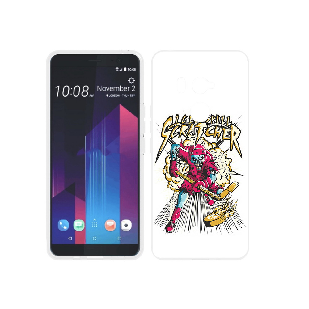 

Чехол MyPads Tocco для HTC U11 EYEs нарисованный скелет хоккеист, Прозрачный, Tocco