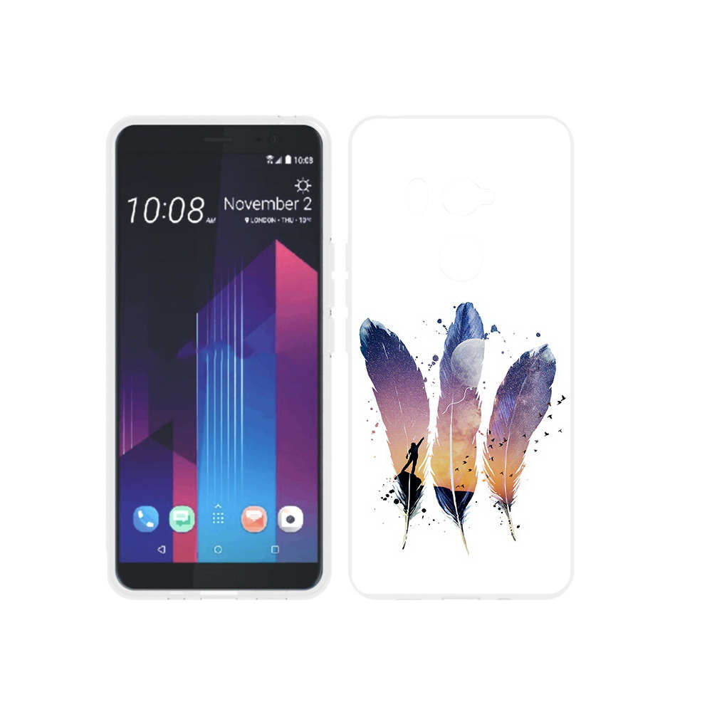 

Чехол MyPads Tocco для HTC U11 EYEs небесные перья, Прозрачный, Tocco