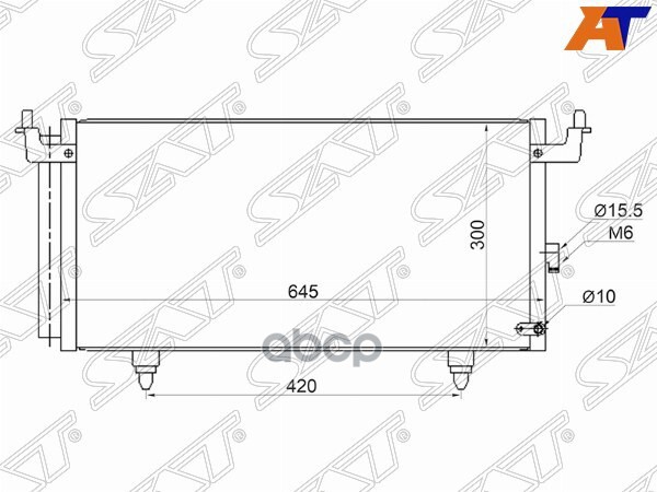 Радиатор Кондиционера Subaru Legacy 09-15 / Outback 09-15 / Legacy B4 09-14 Sat арт. ST-SB