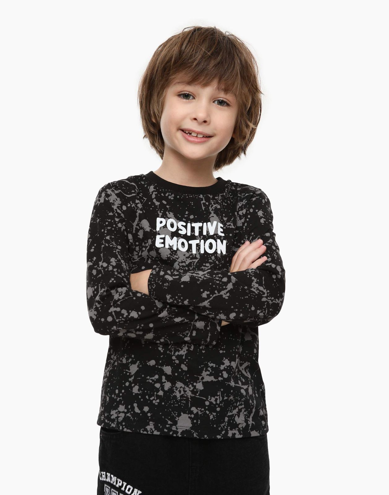 

Лонгслив детский Gloria Jeans BKT013124, черный, 128, BKT013124