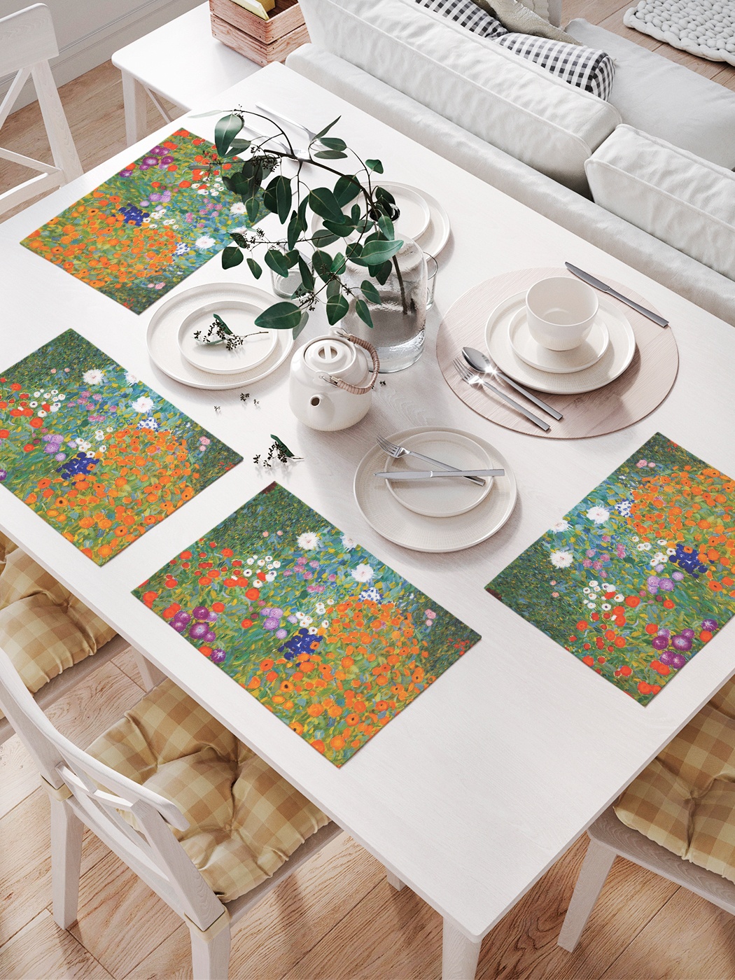 фото Комплект салфеток для сервировки стола «цветущий сад» (32х46 см, 4 шт.) joyarty
