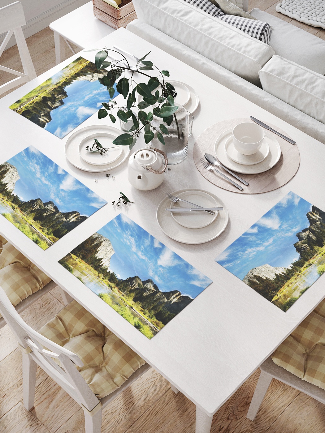 

Комплект салфеток для сервировки стола «Скальная даль» (32х46 см, 4 шт.)