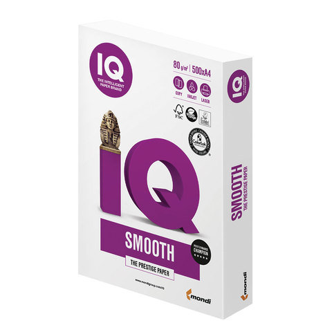 фото Бумага iq selection smooth, а4 80 г/м2 500 л. для струйной и лазерной печати