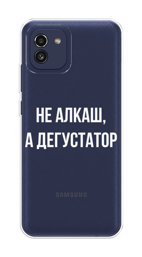 

Чехол на Samsung Galaxy A03 "Дегустатор", Белый;бежевый, 2104950-6