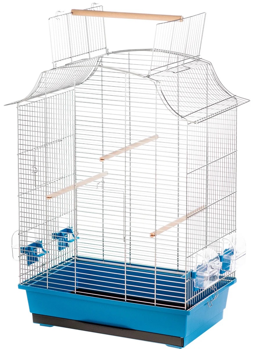 

Клетка для птиц INTER-ZOO P331 Greta Cabrio оцинкованная 49,5х30,5х75 см