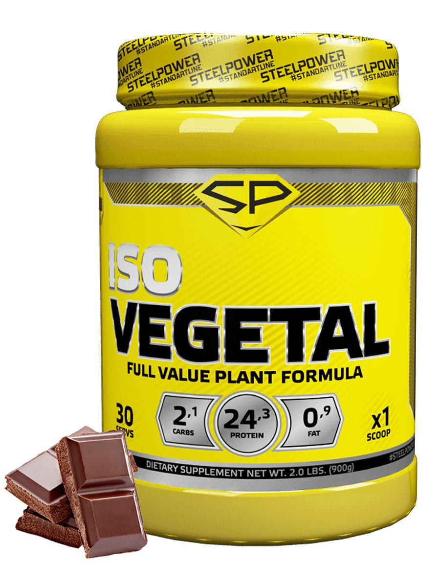 фото Протеин steel power nutrition iso vegetal, 900 г, classic chocolate