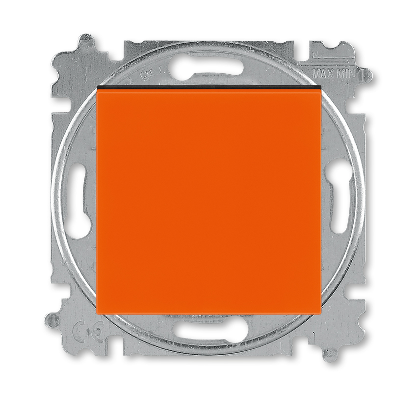 фото Выключатель abb epj levit оранжевый, дымчатый чёрный 1-клавишный