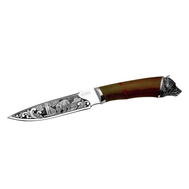Охотничий нож ВИТЯЗЬ Гризли, коричневый/сталь