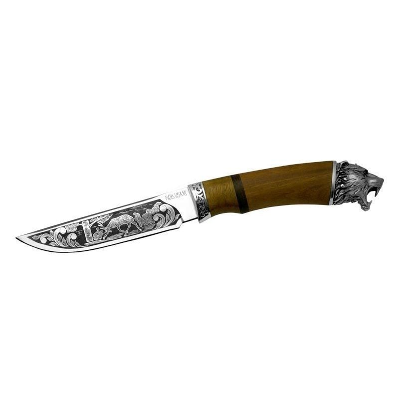 Туристический нож ВИТЯЗЬ Шерхан, коричневый/сталь