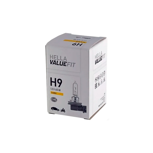 фото Лампа накаливания valuefit h9 12v 65w pgj 195 hella 8gh242632-161 hella pagid/behr