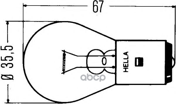 фото Лампа накаливания для грузовых автомобилей, f2 24v 35w ba20s standard hella 8ga002083-251 hella pagid/behr