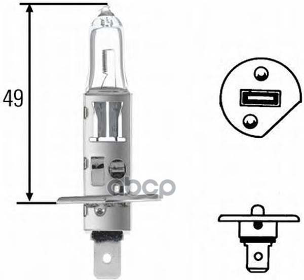 фото Лампа накаливания, h1 24v 70w hella 8gh002089-253