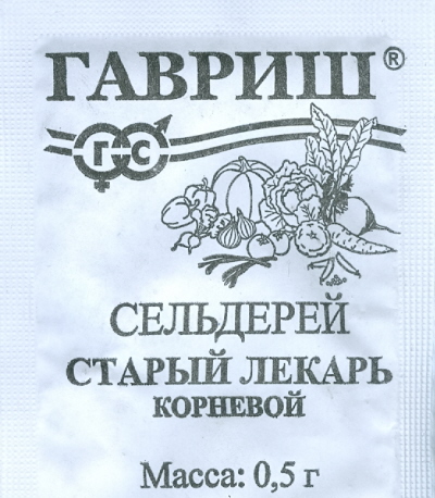 

Семена овощей Гавриш Сельдерей корневой Старый лекарь 0,5 г