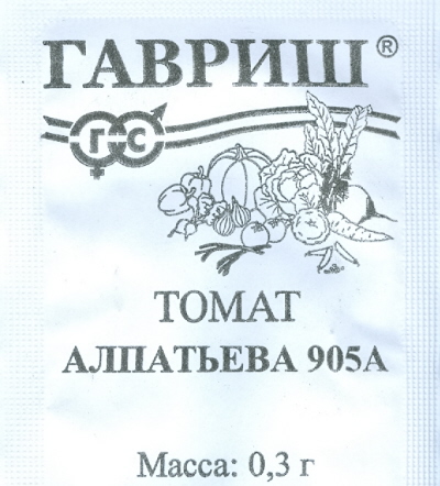 

Семена овощей Гавриш Томат Алпатьева 905 А 0,3 г
