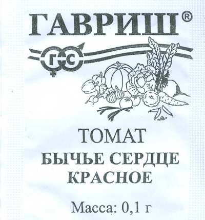

Семена овощей Гавриш Томат Бычье сердце красное 0,1 г