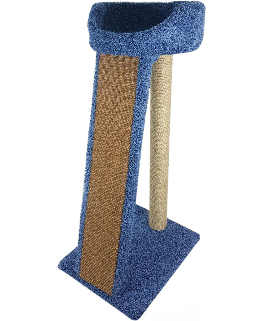 

Комплекс для кошек Пушок Хюльси, ковролин, синий, 60х45х115 см, Хюльси