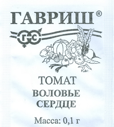 

Семена овощей Гавриш Томат Воловье сердце 0,1 г