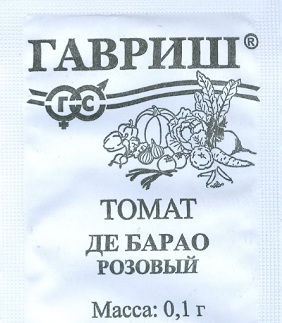 

Семена овощей Гавриш Томат Де барао розовый 0,1 г