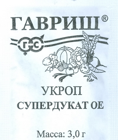 

Семена. Укроп "Супердукат" (вес: 3,0 г)