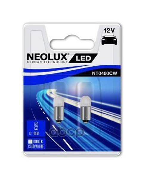 фото Лампа светодиодная t4w 0.5w 12v ba9s led 6000k (блистер 2шт.) neolux nt0460cw-02b